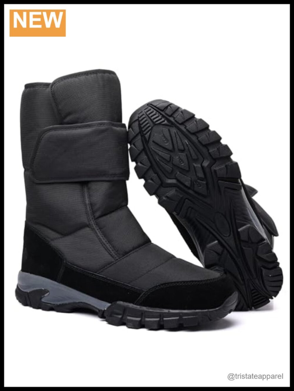 Men's Snow Boots Waterproof Anti-Slip Fur Lined Mid-Calf Winter